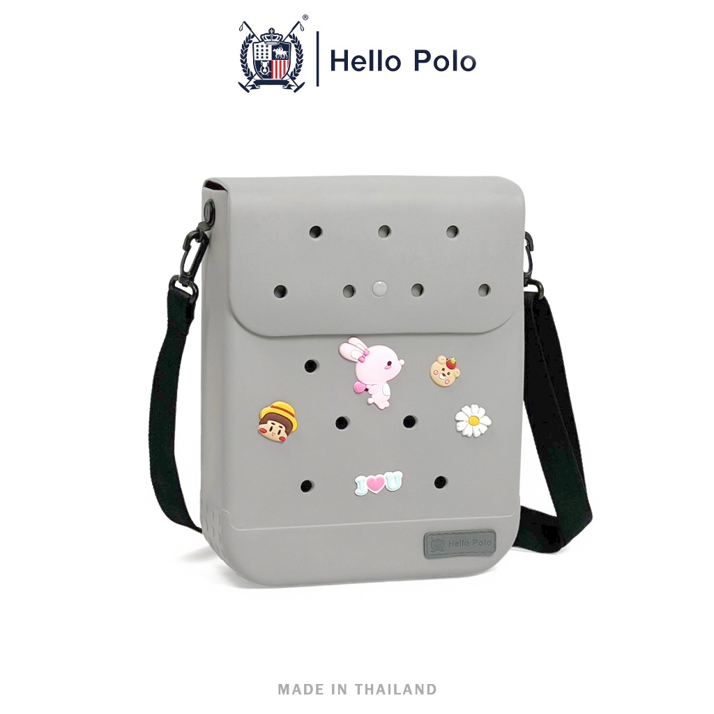 Hello Polo กระเป๋าใส่เอกสาร ไอแพด ครอสบอดี้ BH2006 ยาง EVA สายกระเป๋าปรับได้ สำหรับผู้ชายและผู้หญิง ขนาด 31.5x24.5 CM.