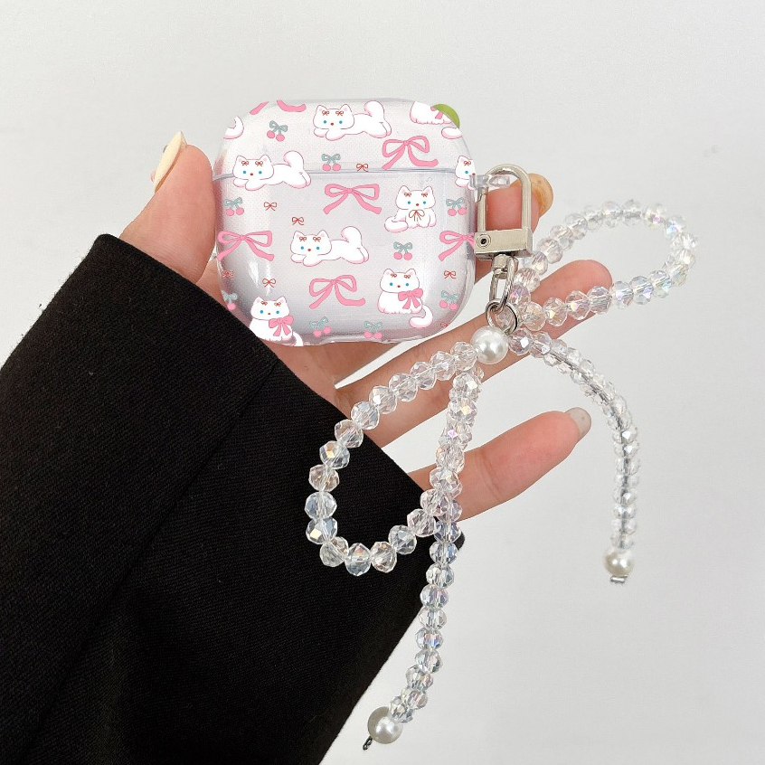 💕จัดส่ง24ชม💕Y2K เคส Airpods 4 pro 1 2 แฟชั่น การป้องกันการตก ซิลิโคนนิ่ม Soft พกพาได้ Case Airpod gen3 2021 Airpods 2