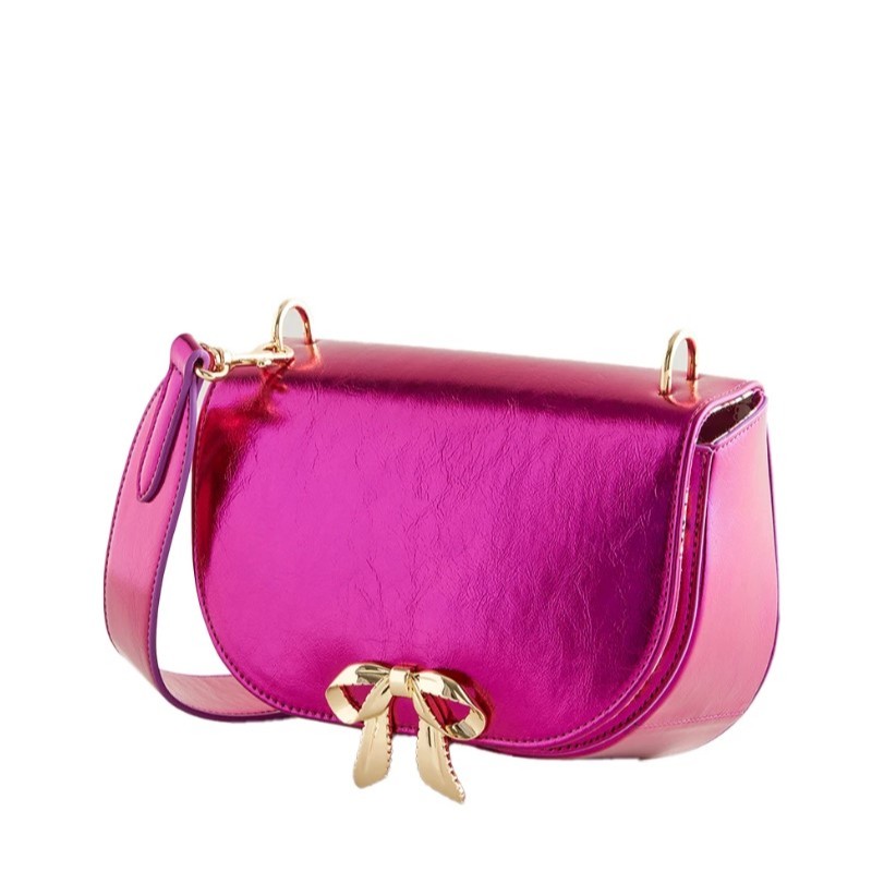 Cath Kidston Saddle Crossbody Pink Metallic Pink