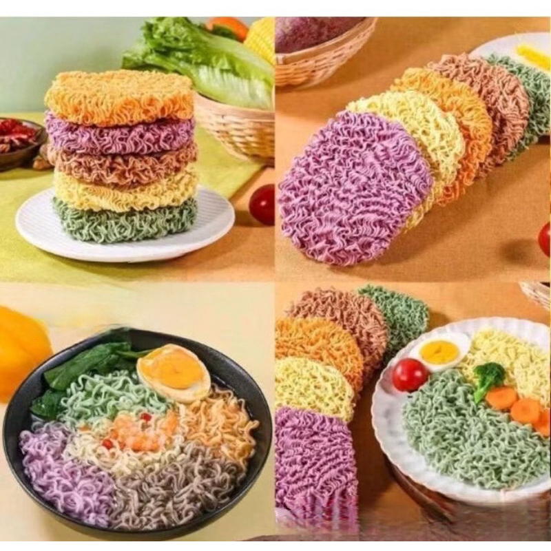 พร้อมส่ง‼️ บะหมี่ผักเพื่อสุขภาพ บะหมี่ผักหลากสีสันแบบไม่ทอด ไม่มีไขมัน  ไม่มีน้ำตาล อร่อย ไม่ทำให้อ้วน ขนาด 60g 荞麦面