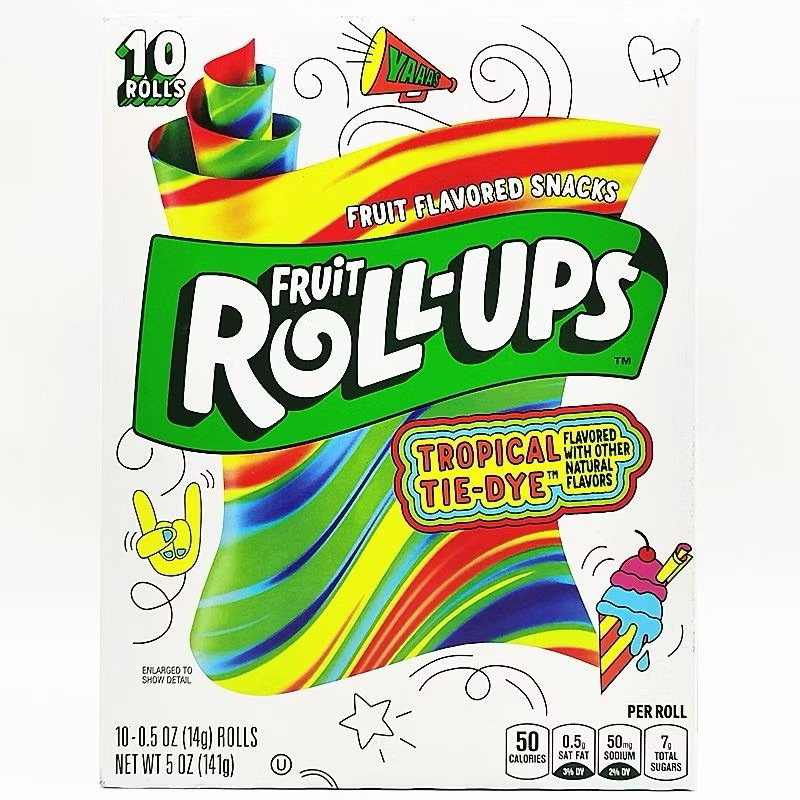 New Year Gift Set Betty Crocker Fruit Roll Ups Strawberry/Watermelon/Tropical 141g/Fruit by the Foot