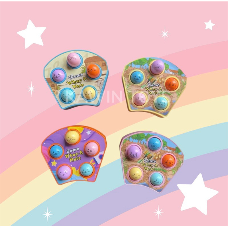ของเล่น เกมส์กดตัวตุ่น ขนาด 7*6ซม. (ราคา 150บาท ได้12ชิ้น) คละสี