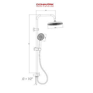 DMG I ชุดฝักบัวอาบน้ำเรนชาวเวอร์สีทอง แบบกลม /แบบเหลี่ยม รุ่น BS-L733/BS-L734