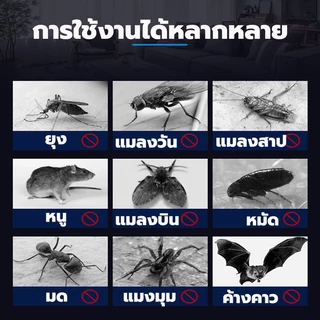 【ซื้อ 1 แถม1】เครื่องไล่หนู ไล่แมลงอัลตราโซนิกรอบทิศทาง ไล่หนู ปกป้องสุขภาพของครอบครัว เครื่องไล่ยุง ที่ไล่หนูไฟฟ้า