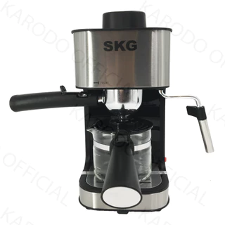 SKG เครื่องชงกาแฟสด 800W 0.2ลิตร ถ้วยกรอกจุ 4ช๊อต รุ่น SK-1209 สีเงิน ฟรีเครื่องบดกาแฟ