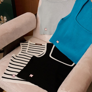 SHUUXME Toto tank top (เสื้อกล้ามคอเหลี่ยมผ้า knit) พร้อมส่ง…