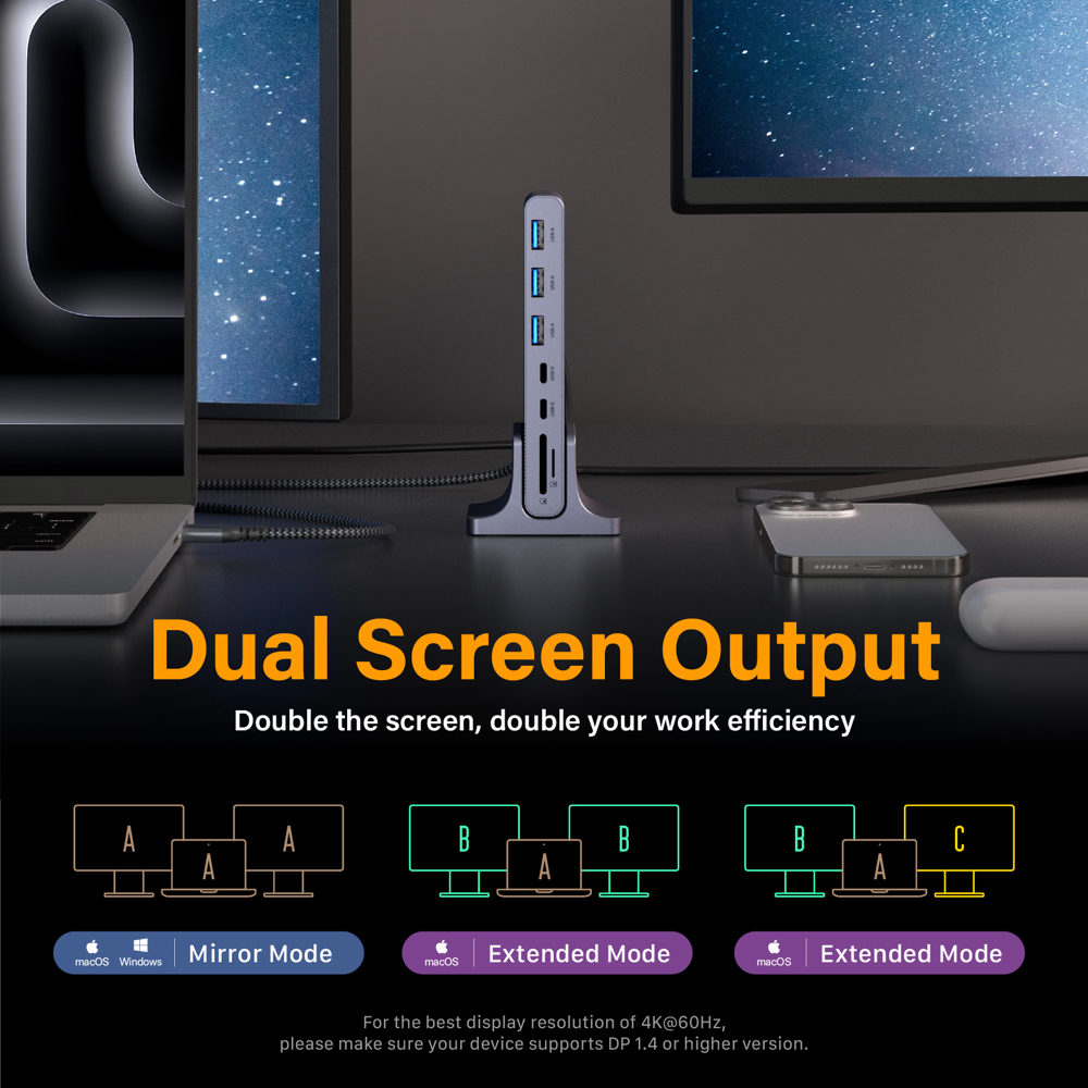 ตัวแปลง ADAM elements CASA HUB Pro S USB-C 12-in-1 Multi-Function Hub - ฮับมัลติฟังก์ชั่น อุปกรณ์ต่อพ่วงเสริม