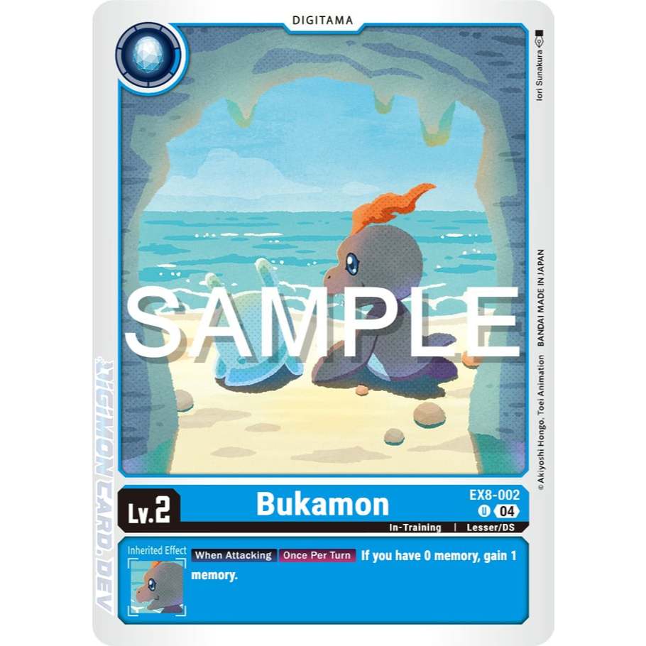 [Digimon] Bukamon EX8-002 Digimon Card การ์ดสะสมดิจิม่อน ร้านDDN