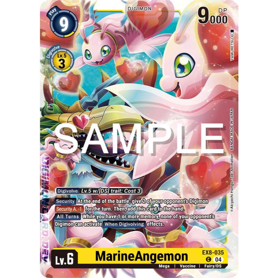 [Digimon] MarineAngemon EX8-035 Digimon Card การ์ดสะสมดิจิม่อน ร้านDDN