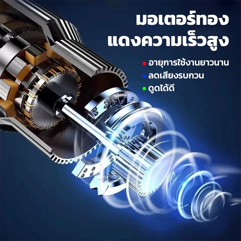 ที่ปัดฝุ่น 10Kpa แรงดูดสูง 5 ใน 1 เครื่องดูดฝุ่นไร้สาย แบตเตอรี่ความจุสูงเพื่ออายุการใช้งานที่ยาวนาน