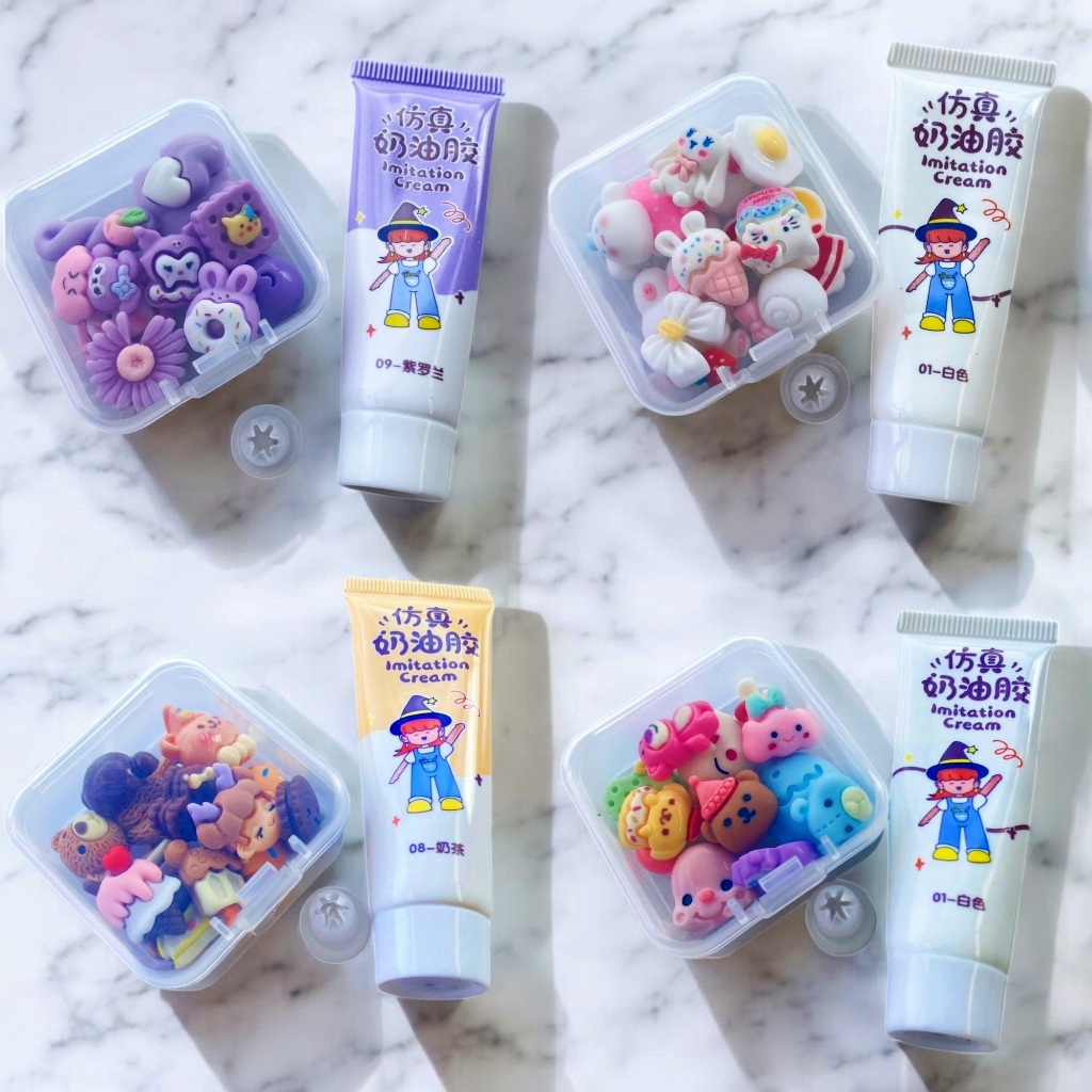 ชุดเรซิ่น DIY พร้อมใช้ กาววิปครีม วิปครีมปลอม เรซิ่น เซ็ต กาวครีม พร้อมส่ง