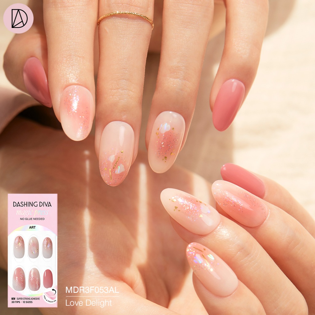 Dashing Diva เล็บปลอม ทรงอัลมอนด์ รุ่น MDR3F053AL-MDR3F054AL จำนวน 1 กล่องมี 30 เล็บ