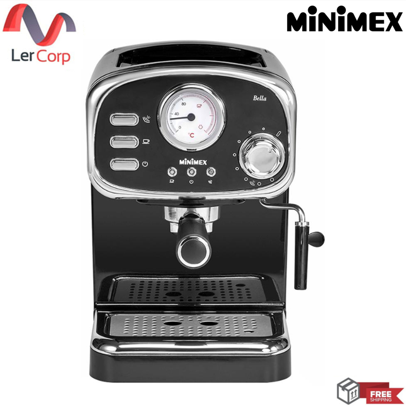 เครื่องชงกาแฟแรงดัน MINIMEX MBL1-BL รุ่น Bella สีดำ