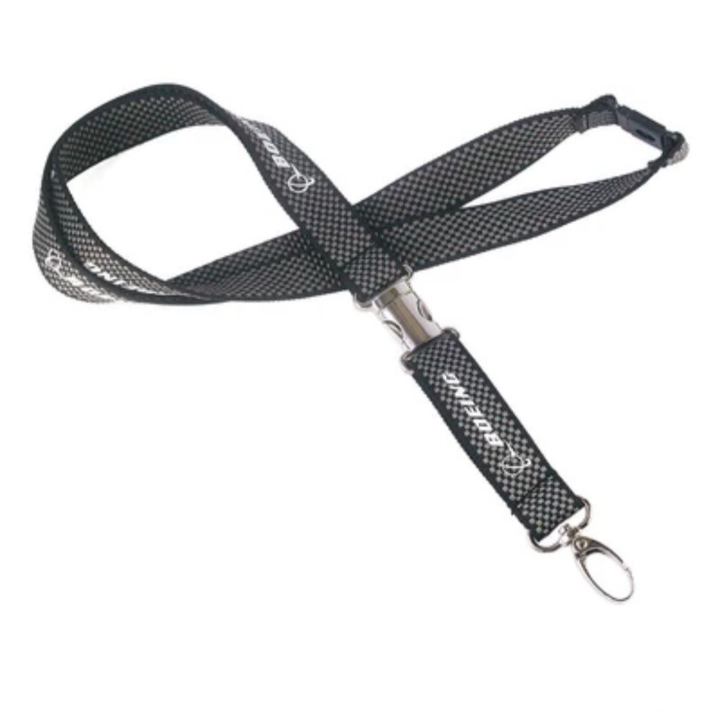 Boeing Lanyard [Premium ]สายคล้องบัตรพนักงานลายโบอิ้งของแท้ เหมาะสำหรับนักบิน หรือแฟนๆการบิน