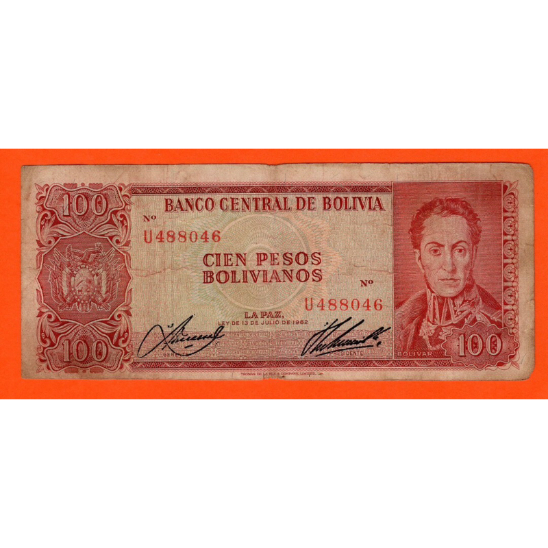Bolivia ,100 Pesos 1962
