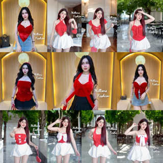 💰Pangpang💰 เสื้อครอป ผ้ากำมะหยี่ เสริมฟองน้ำ รวมแบบ รอบอก32-…