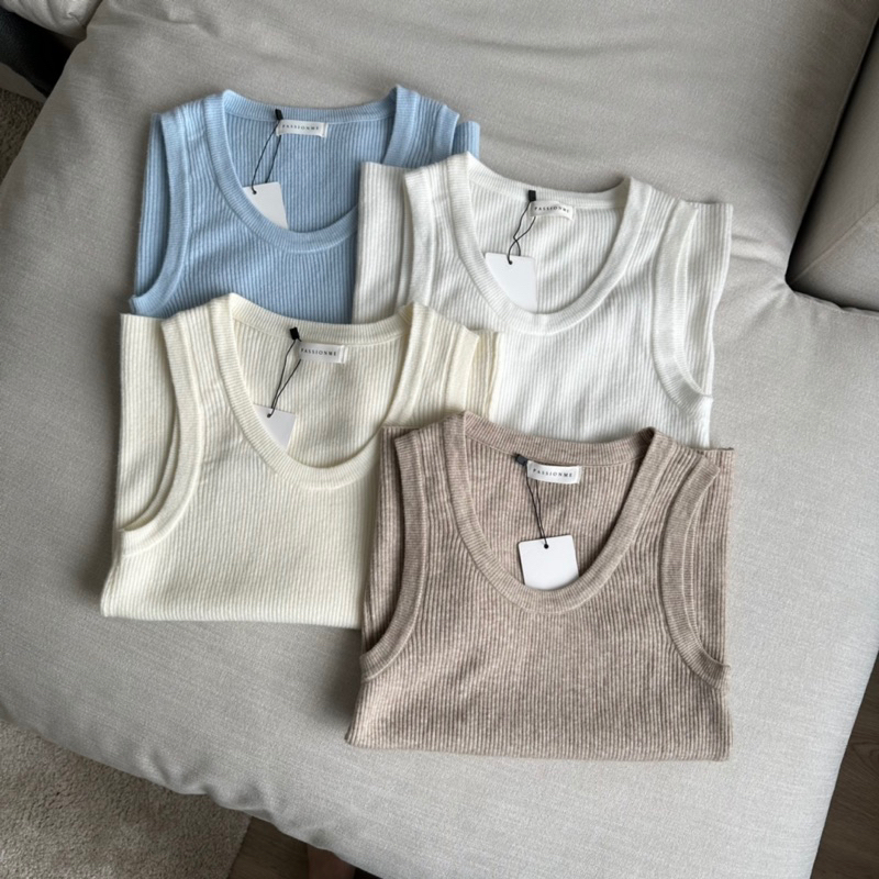JENNY TOP | เสื้อกล้ามไหมพรมคอกลมตัวยาว ยืดหยุ่นได้เยอะ รูปที่ 6