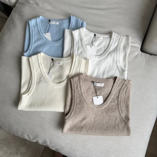 JENNY TOP | เสื้อกล้ามไหมพรมคอกลมตัวยาว ยืดหยุ่นได้เยอะ