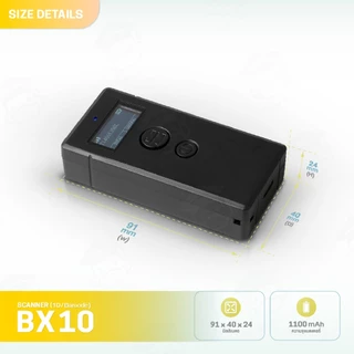 เครื่องสแกนบาร์โค้ด เครื่องอ่านบาร์โค้ด BX10/20 ไร้สาย บลูทูธ1D2D Wireless Bluetooth Barcode QRcode