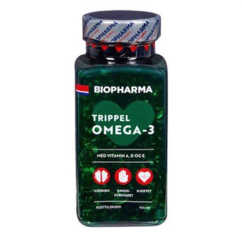 พร้อมส่ง !! omega3 นอร์เวย์ biopharma Trippel omega3 น้ำมันปลานอร์เวย์   โอเมก้า3 น้ำมันปลา omega3no