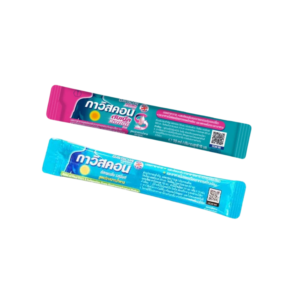 Gaviscon Suspension/Double Action Mint Flavour 10ml. กาวิสคอน รสมิ้นต์ 1 ซอง ยาสามัญประจำบ้าน