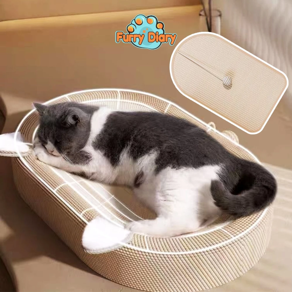 【Big Sale】ลับเล็บแมว 3 in 1 ของเล่นแมว ขนาดใหญ่พิเศษ 61 cm ทนทานต่อการสึกหรอ ของเล่นแมว