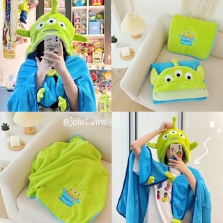 PP ผ้าคลุม ผ้าคลุมตัว ผ้าห่ม Little Green Man น้อง Alien เจ้าสามตา จากเรื่อง Toy story (100*150cm)