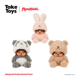 Monchhichi Plush Sekiguchi Fluffy Animal Plush - ตุ๊กตาม่อนชิชิ