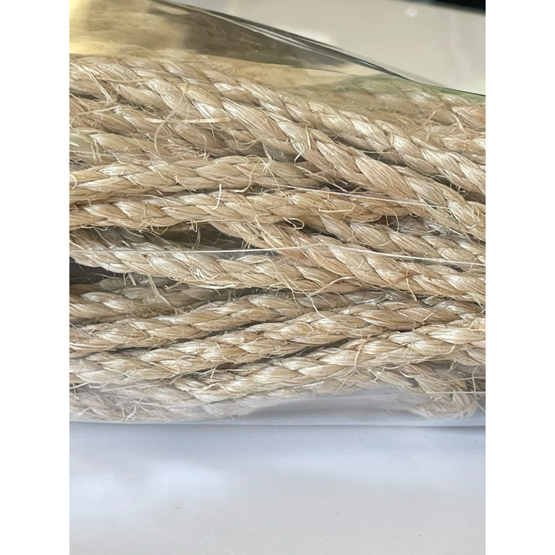 เชือกมะนิลา 6 มิล ยาว 5 เมตร #Manila Rope#เชือก#มะนิลา วัสดุธรรมชาติ ใยพืช ใบป่านศรนารายณ์ ฝนเล็บแมว