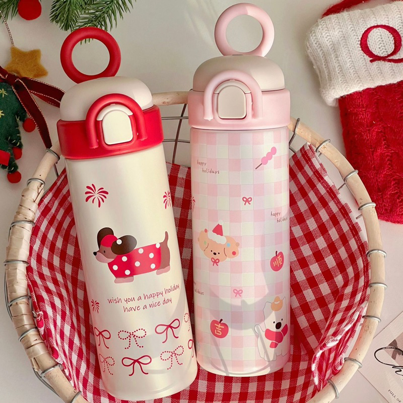 ขวดน้ำเก็บความเย็นสแตนเลส316 500ML. ขวดดูดน้ำเก็บความเย็น