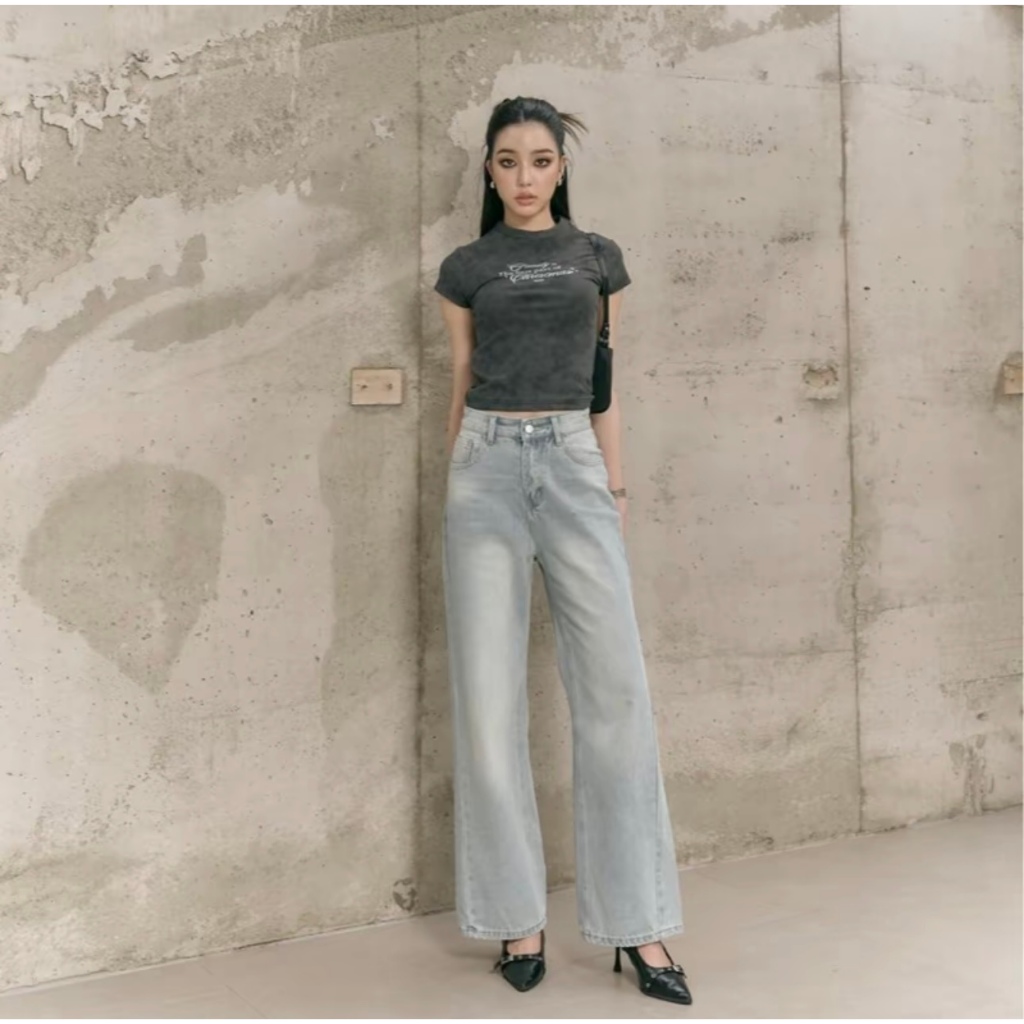 Atipashop - NASH JEANS กางเกงยีนส์ขายาว กระบอกกลาง