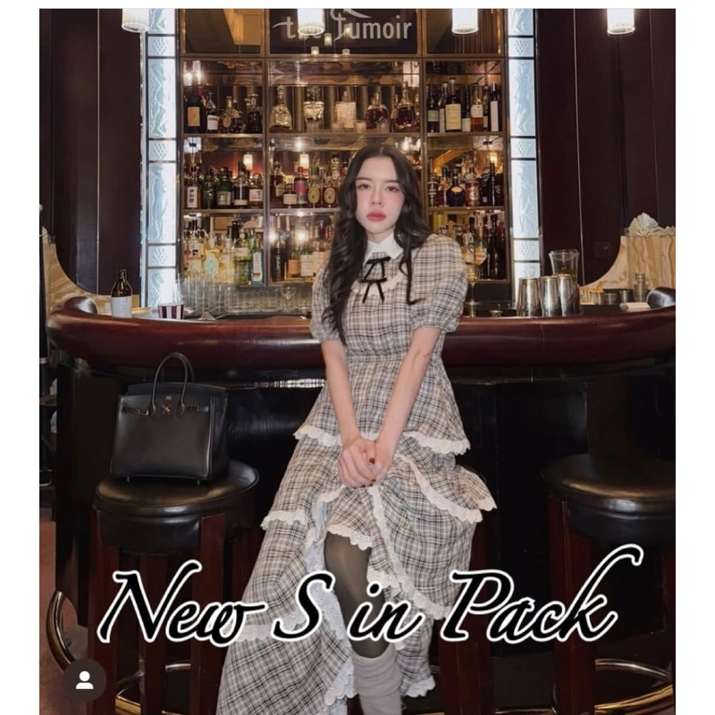 FLAT2112 #flatFF0860 : CRIMSON MAXI DRESS size XS/S/M🖤🤍 NEW in Pack