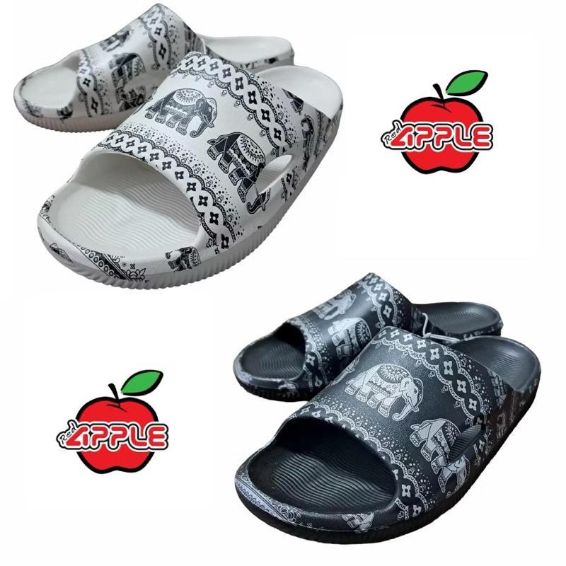 รองเท้าลายช้าง Red Apple(เรดแอปเปิ้ล) รุ่น BG3655-ลายช้าง 36-43 สีดำ,สีขาว