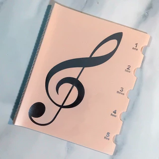 แฟ้ม โน้ตเพลง 20/60 หน้า เขียนบนโน้ตได้เลย ไม่ต้องดึงออกมา - 20/60-Sheet Music Folder – Writable A4 File with Tab Index