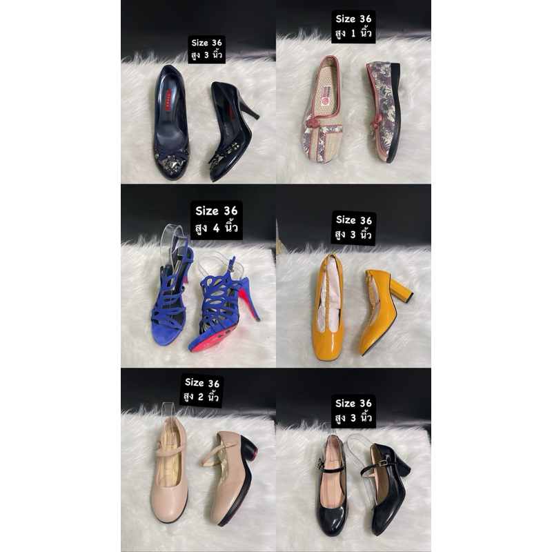 size 36 รองเท้ามือสองนำเข้าสไตล์เกาหลี made in korea อัลบั้มนี้ เท้ายาว 23ซม