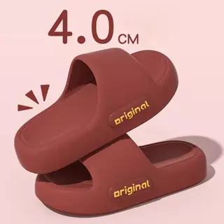 TIKP รองเท้าแตะสําหรับปีใหม่ รองเท้าใส่ในบ้าน 4cmพื้นหนา กันลื่น ลําลอง กันน้ํา สําหรับผู้ชาย และผู้หญิง รองเท้า