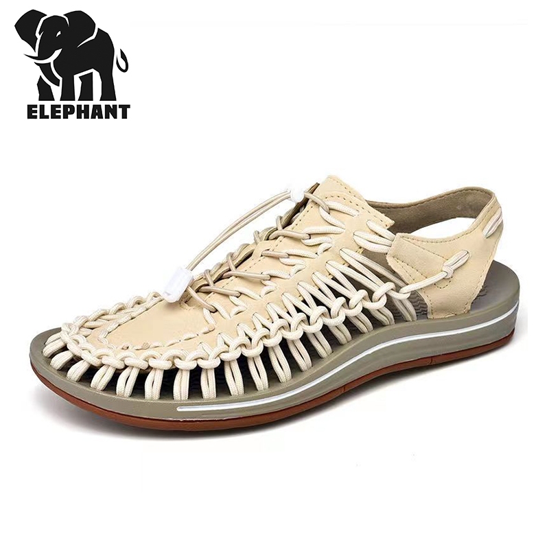 [Elephant]รองเท้าแตะแบรนด์เนมราคาถูกและทนทาน รองเท้าแตะรัดส้น เชือกถักสาน รองเท้าเดินป่า ชาย หญิง รุ่นฮิต ได้ทั้งชายหญิง