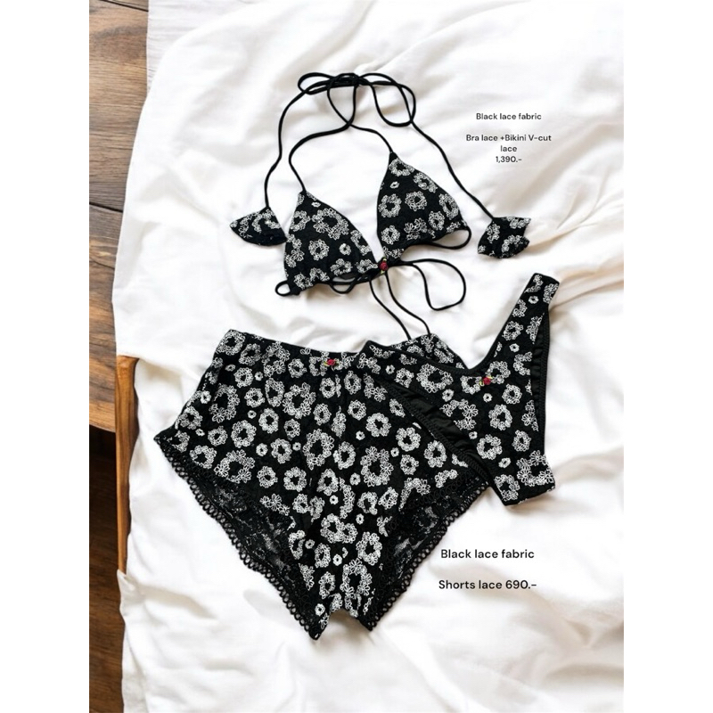 Black lace fabric🖤เซต 3 ชิ้น