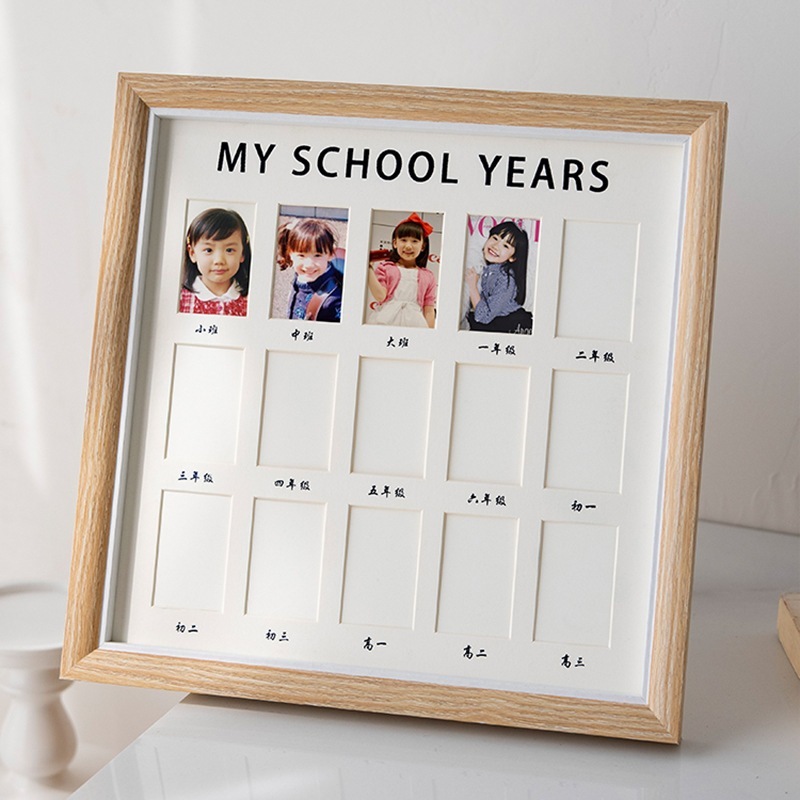 กรอบรูป MY SCHOOL YEARS กรอบรูปเด็ก 10inch วัยเด็กที่ระลึก กรอบรูปเก็บภาพลูก กรอบติดรูปนักเรียนของลูกรัก ขาตั้ง