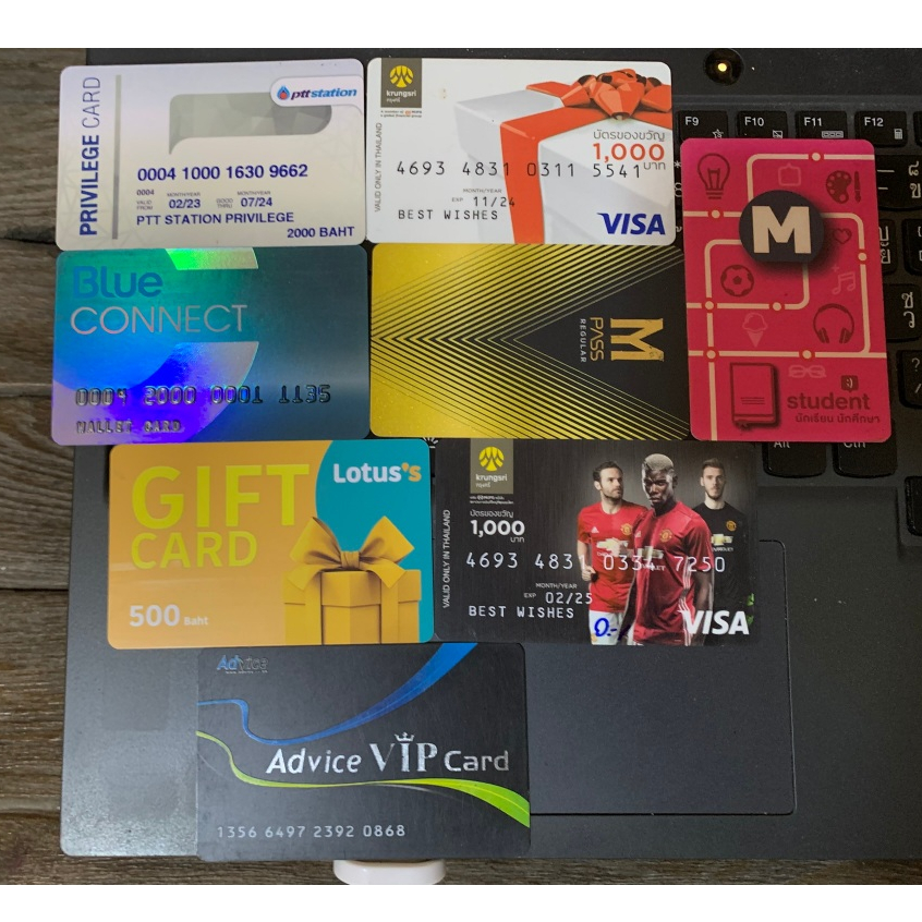 ของสะสม ใช้งานไม่ได้ บัตรสมาชิก บัตรเงินสด บัตรเติมเงิน แมนยู แมนเชสเตอร์ ยูไนเต็ด manu