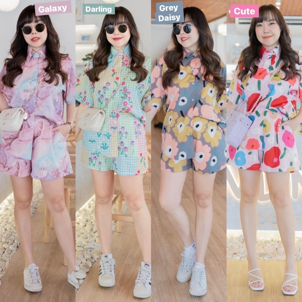 code :Set 4 ลายขายดี (Grey daisy/Darling /Cute /Galaxy)