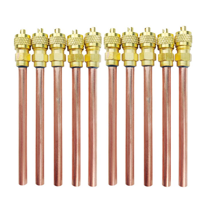 วาล์วศรเติมน้ำยาแอร์ วาล์วศร วาล์วลูกศร ขนาด 1/4 (1แพ็ค/10ชิ้น)ยาว 90mm