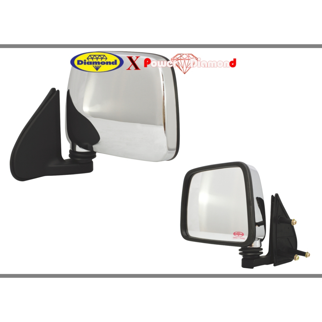 กระจกมองข้าง NISSAN BIG M / FRONTIER ปี 1986 - 2006 ปรับมือ ชุบโครเมี่ยม กระจก กระจกข้าง นิสสัน ฟรอนเทียร์ บิ๊กเอ็ม