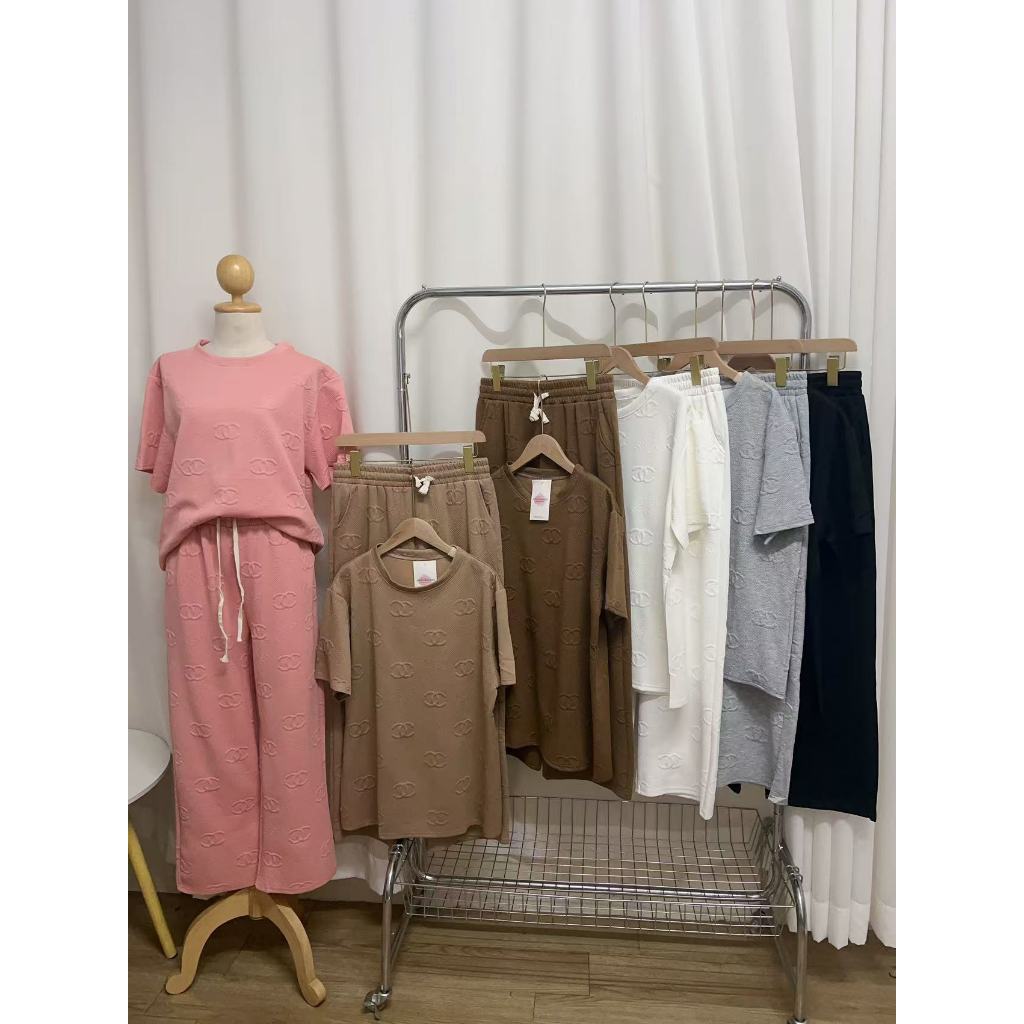 🎀oversize🎀พร้อมส่ง！！พิมพ์ที่สวยงามของจริงสวยมากถ่ายจริงกางเกงขาสั้น