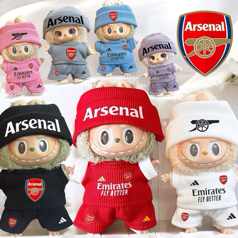 ชุดบอล ARSENAL สำหรับ LABUBU LIILA BAO AO ตัวอื่นๆ ไซส์พวงกุญแจ ทีมอาเซนอล