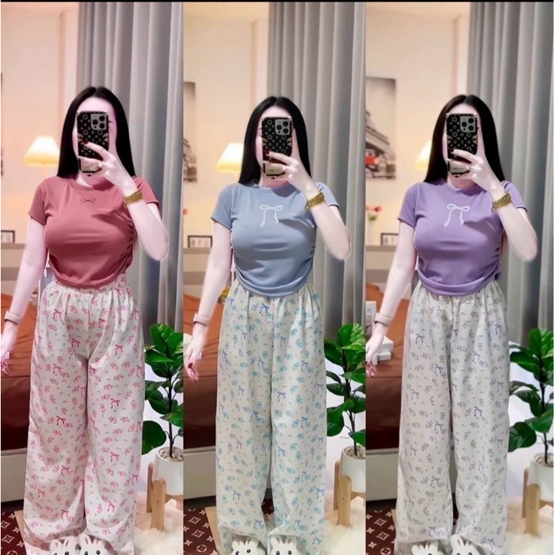 ชุดโบว์ ขายาว ตัวดัง{ 𝐓𝐢𝐤𝐭𝐨𝐤 } คอลแลคชั่นใหม่ได้ทั้งชุด