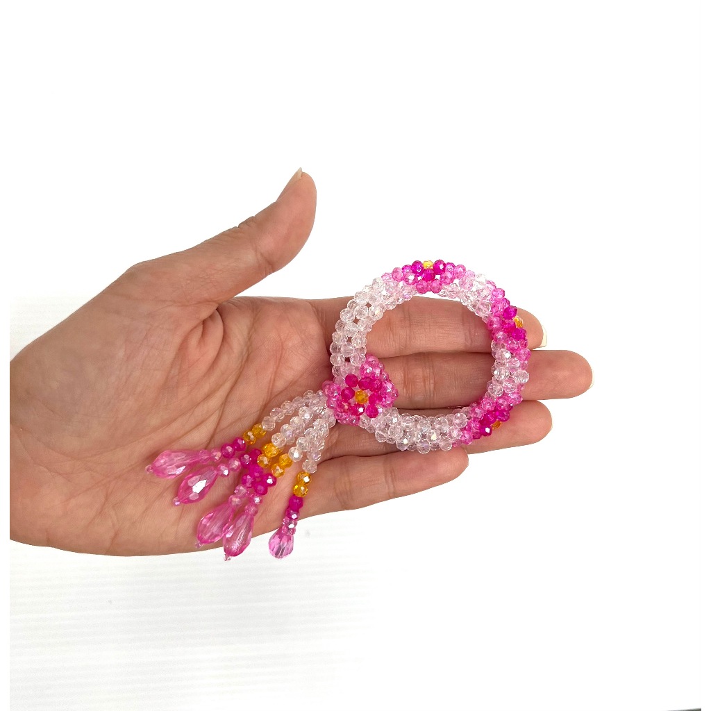 พวงมาลัยคริสตัลไซด์ S / Crystral Garland Handmade(ราคาขายพวงละ 300 บาท)