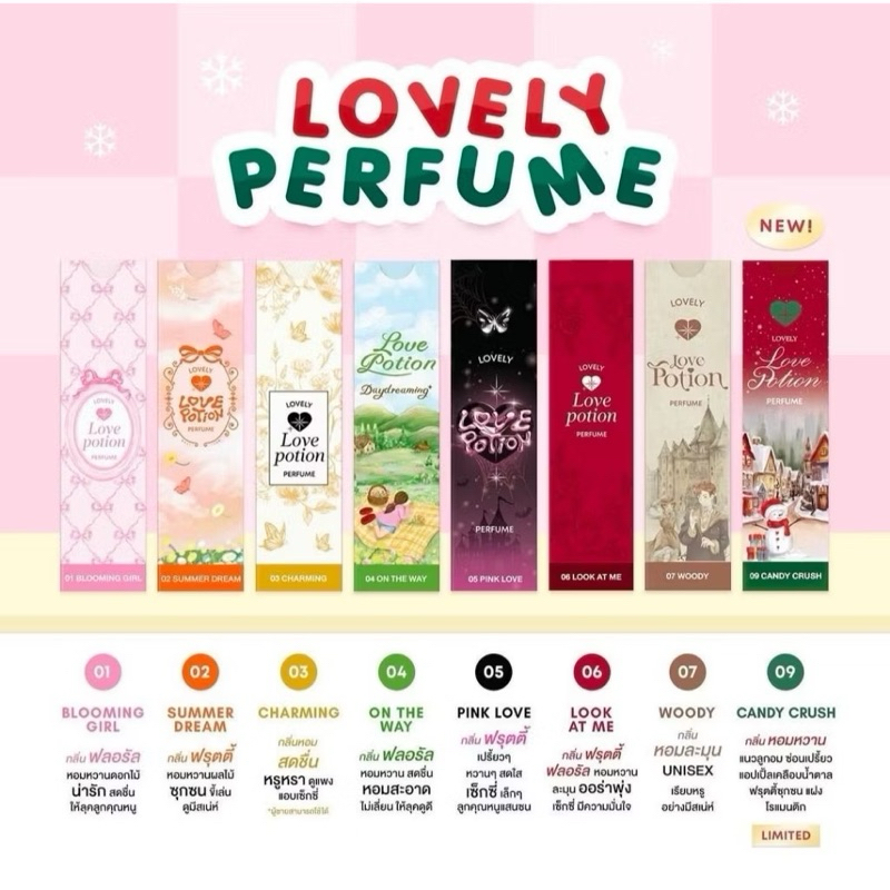 Lovepotion Lovely Perfume 10ml มีให้เลือก 8 กลิ่น
