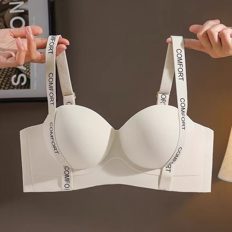 🌸Swift Bra🌸Sexy bra ชุดชั้นใน บราสตรี บราดันทรง สายสะพายไหล่ลายตัวอักษร ผ้านุ่ม คุณภาพดี - รูปที่ 5