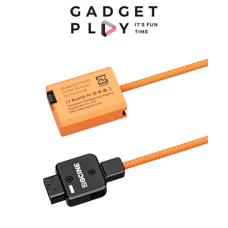 [สินค้าใหม่!!! พร้อมส่ง] ZGCINE สายแบตเตอร์รี่ D-Tap to NP-FW50 Dummy Battery Cable ประกันศูนย์ 1 ปี